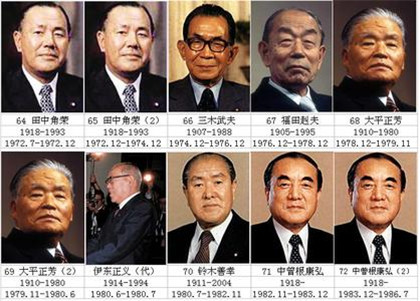 日本首相一览表
