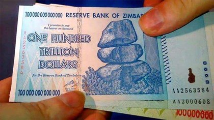 津巴布韦100万亿等于多少人民币