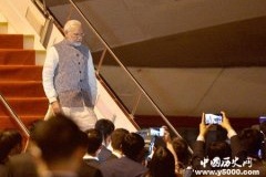 印度总理莫迪抵达武汉