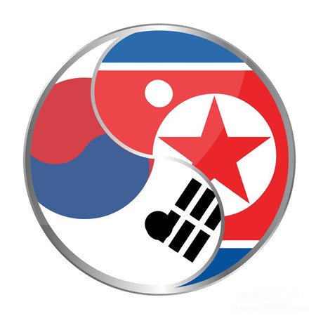 韩朝举朝鲜半岛旗
