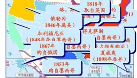 美国领土扩张开始时间，进行了几次领土扩张？