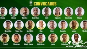 巴西国家队名单公布巴西国家队最新名单球员介绍