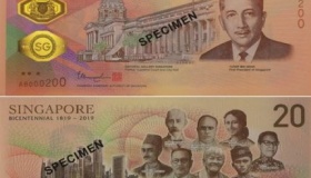 华侨面孔首次出现在新加坡20元新钞上