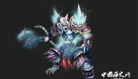 强良：山海经中虎首人身拿两条黄蛇的神